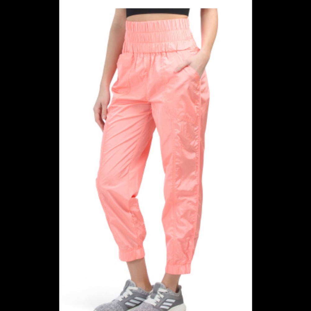 Free People Coral Track Pants